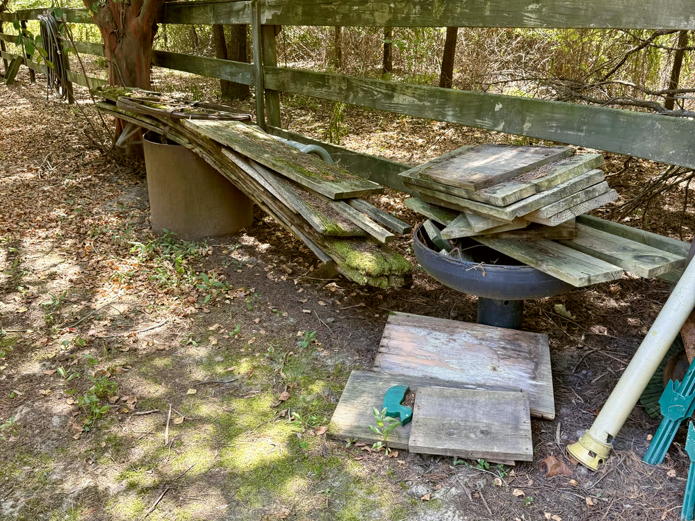 Old fence lumber