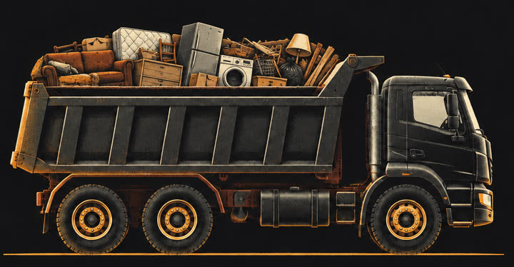Dump truck, full truck